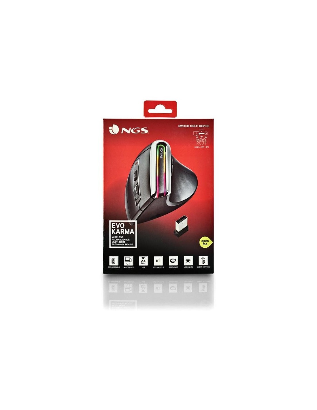 RATON NGS EVO KARMA LED ERGONOMIC WIRELESS