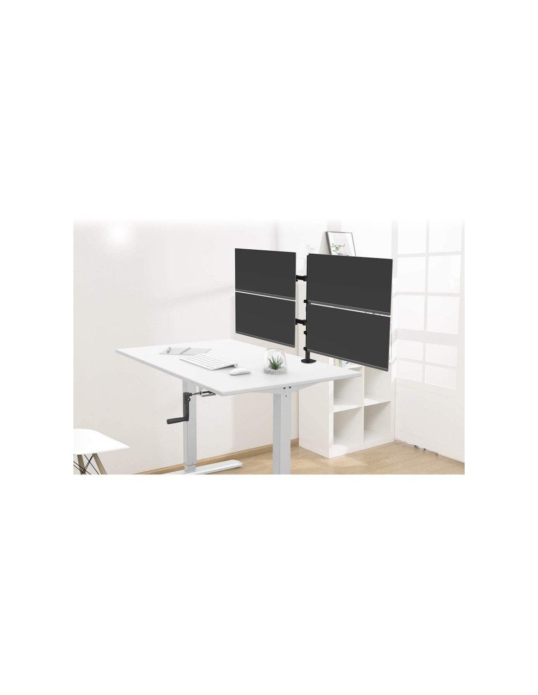 SOPORTE DE MESA TV/MONITOR EWENT EW1514 10-32 4 BRAZOS BLACK