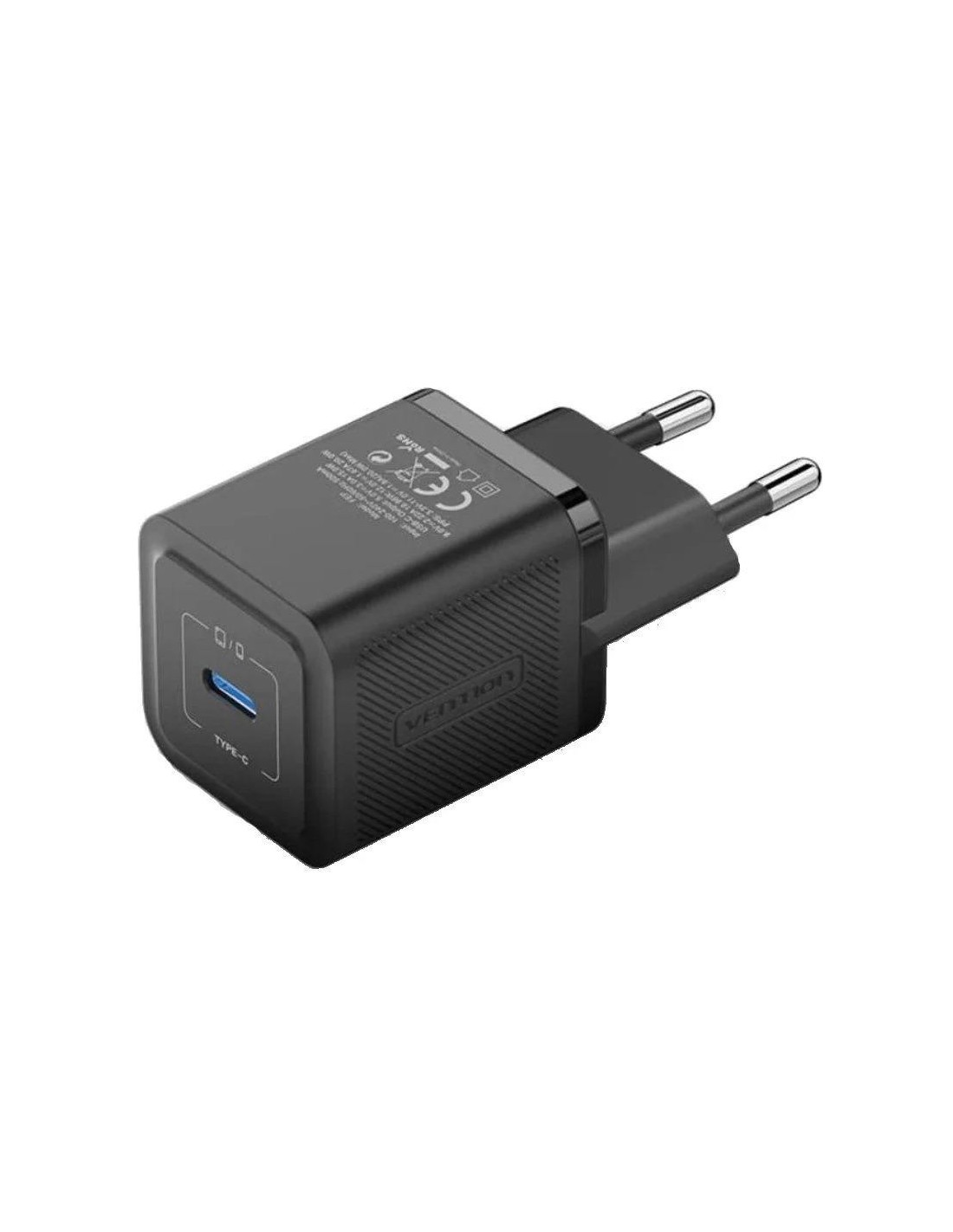 CARGADOR DE PARED VENTION GAN USB-C 20W BLACK