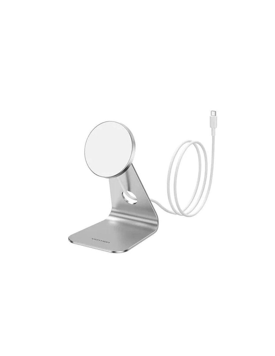 CARGADOR VENTION SOBREMESA SMARTPHONE MAGSAFE 15W WIRELESS 1M SILVER