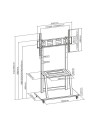 SOPORTE TV MONITOR AISENS SUELO CON RUEDAS 37-100 150KG BLACK/SILVER