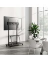 SOPORTE TV MONITOR AISENS SUELO CON RUEDAS 37-100 150KG BLACK/SILVER