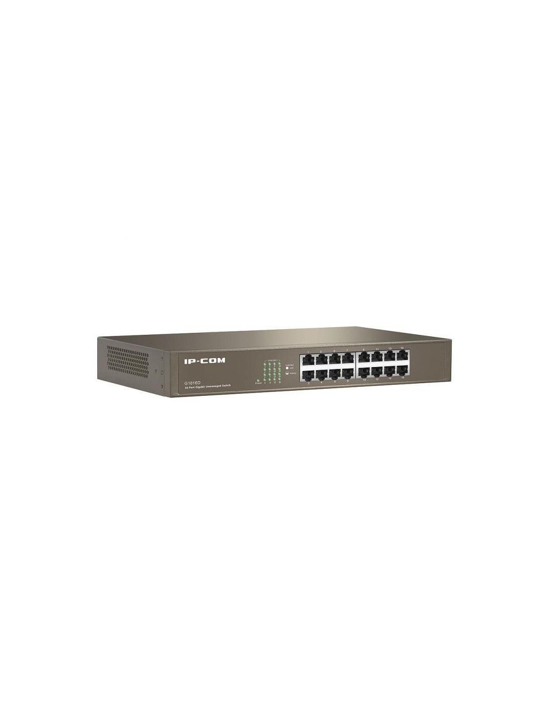 SWITCH IP-COM 16 PUERTOS GIGABIT G1016D METAL