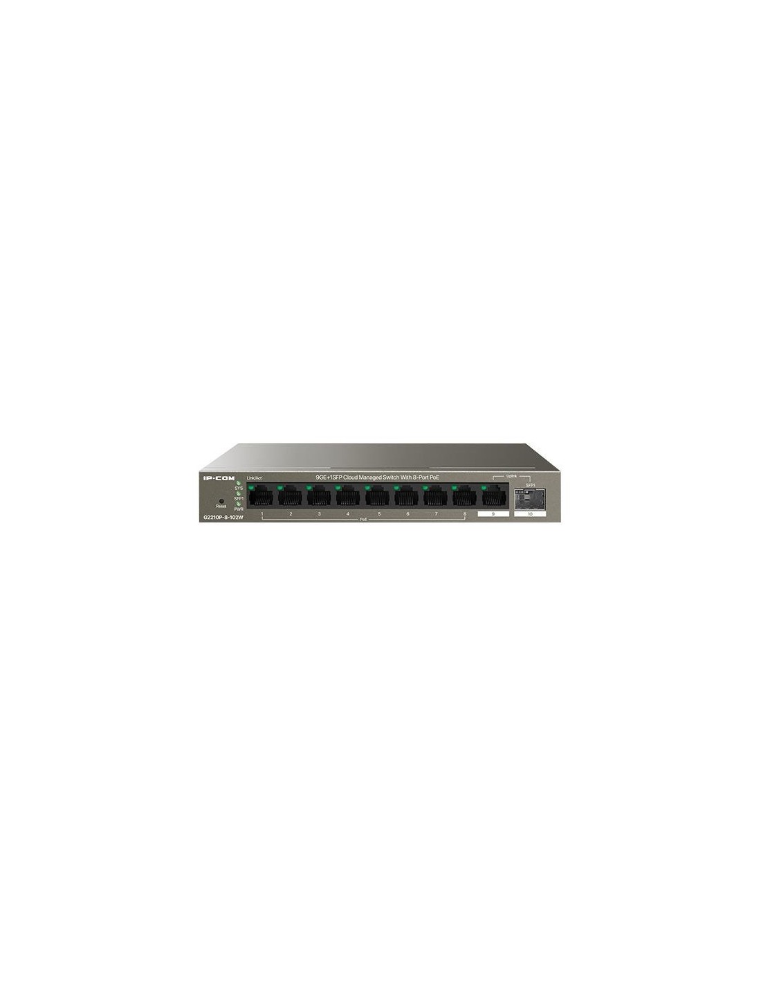 SWITCH IP-COM 9 PUERTOS 9GE+ 1SFP POE GESTIONABLE