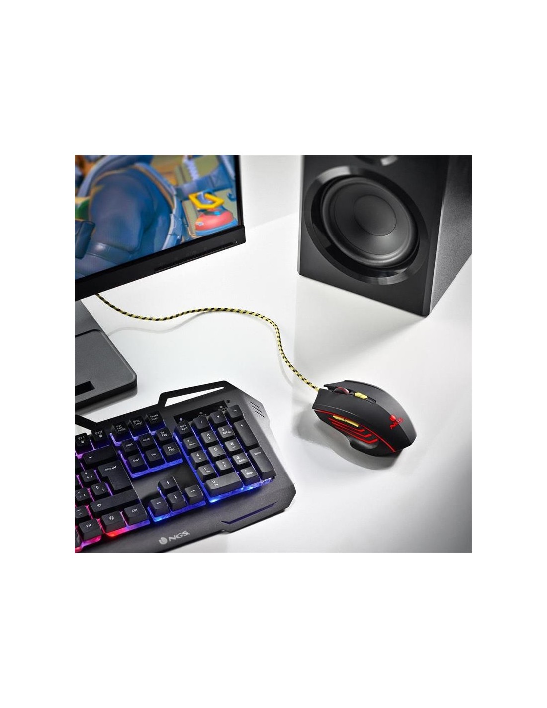 RATON NGS GAMING 6 BOTONES USB RGB BLACK