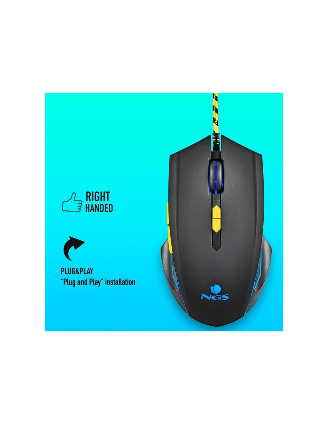 RATON NGS GAMING 6 BOTONES USB RGB BLACK