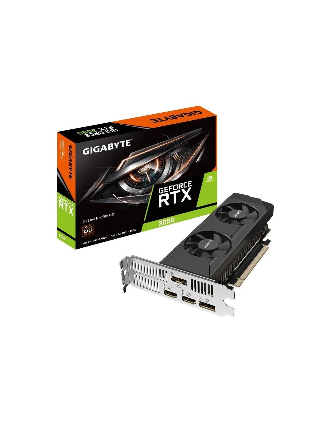 TARJETA DE VIDEO NVIDIA GIGABYTE RTX3050 EAGLE OC LP 6GB DP HDMI GDDR6 PCIE