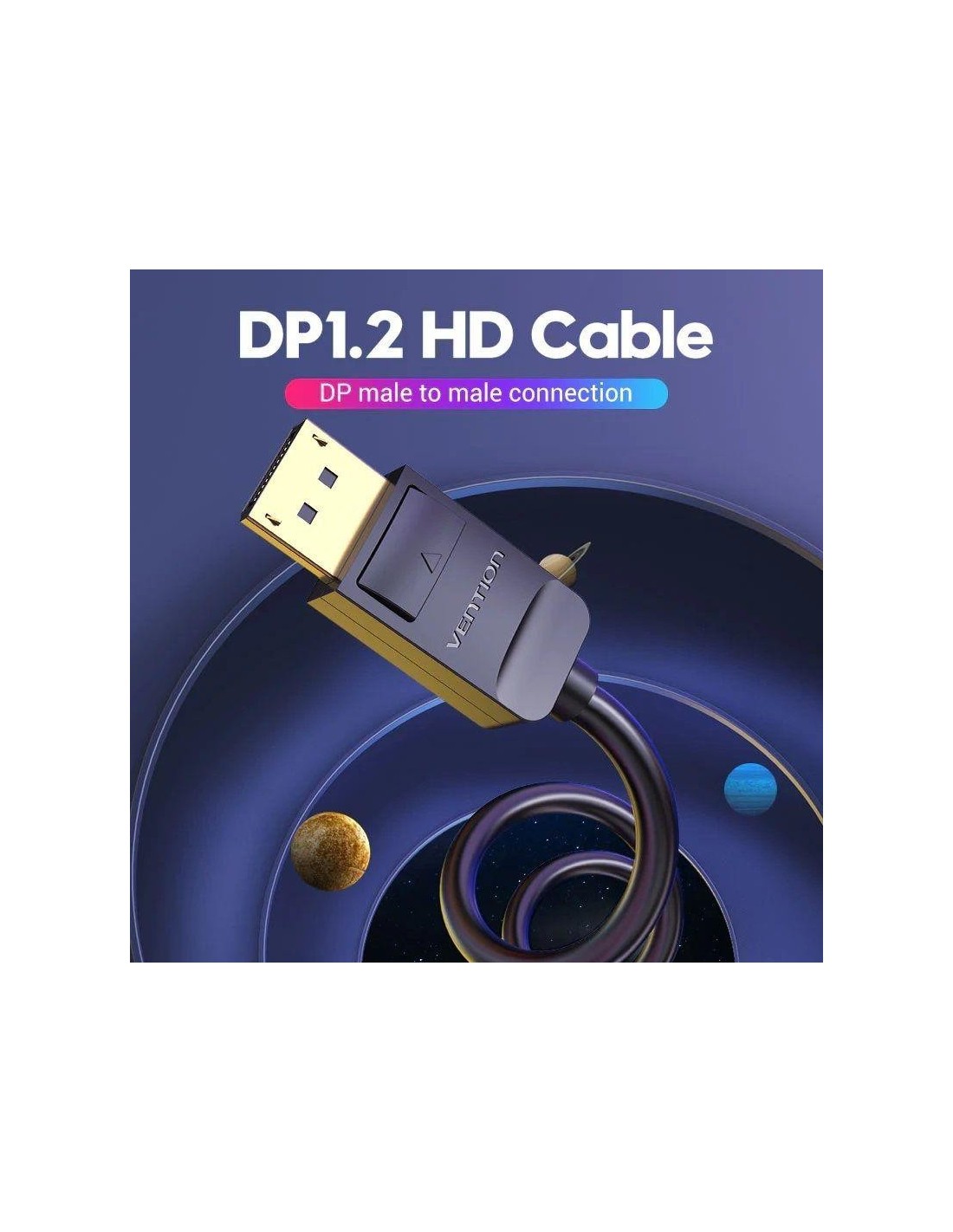 CABLE DISPLAYPORT 1.2 4K VENTION DP/M - DP/M 2M BLACK