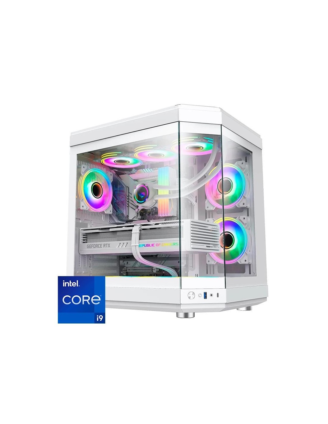 ORDENADOR GAMING HYPE RGB I9 14900K/32 DDR5/2TB NVME/REF.LIQ/850W WHITE