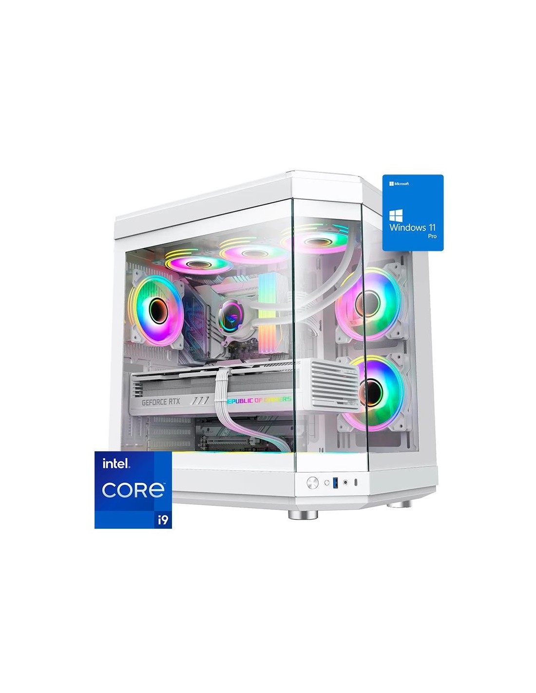 ORDENADOR GAMING HYPE RGB I9 14900K/32 DDR5/2TB NVME/REF.LI/850W/W11P WHITE