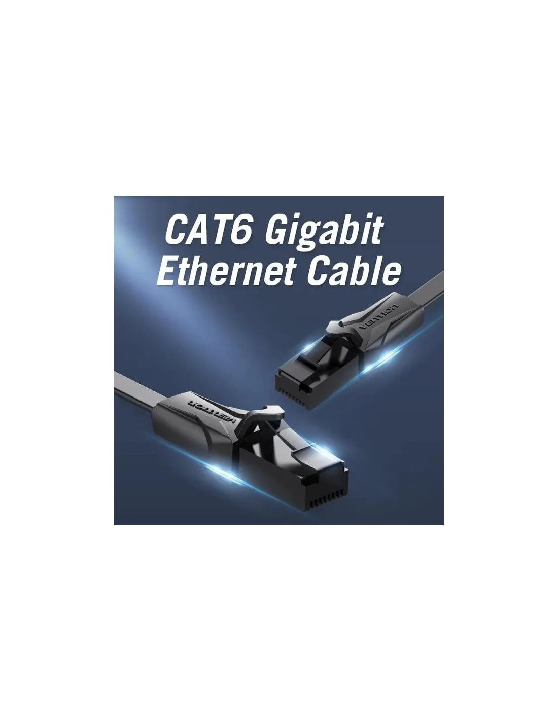 CABLE DE RED CAT6 UTP 5M VENTION PLANO BLACK
