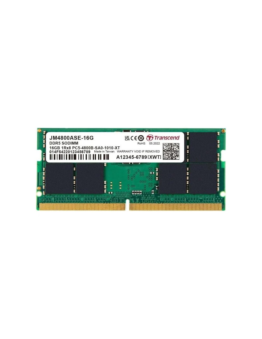 MEMORIA SODIMM 16GB TRANSCEND DDR5 4800MHZ
