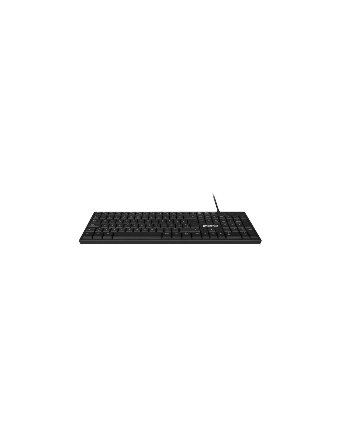TECLADO PHOENIX K100 USB MULTIMEDIA BLACK
