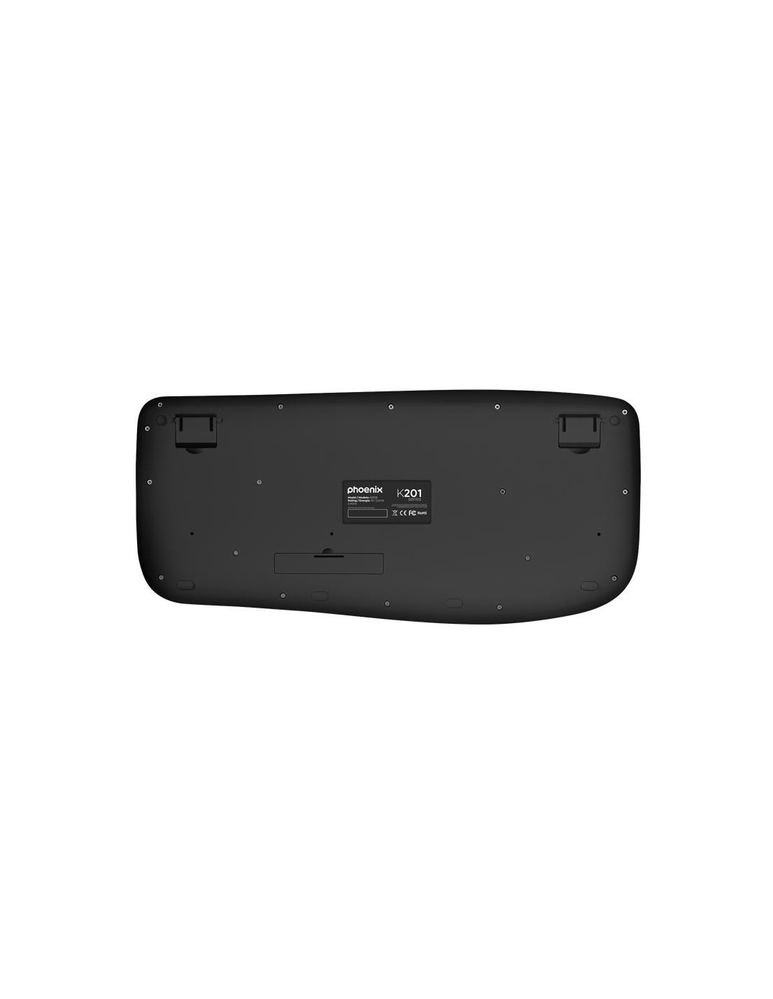 TECLADO PHOENIX K201 ERGONOMICO WIRELESS BLACK