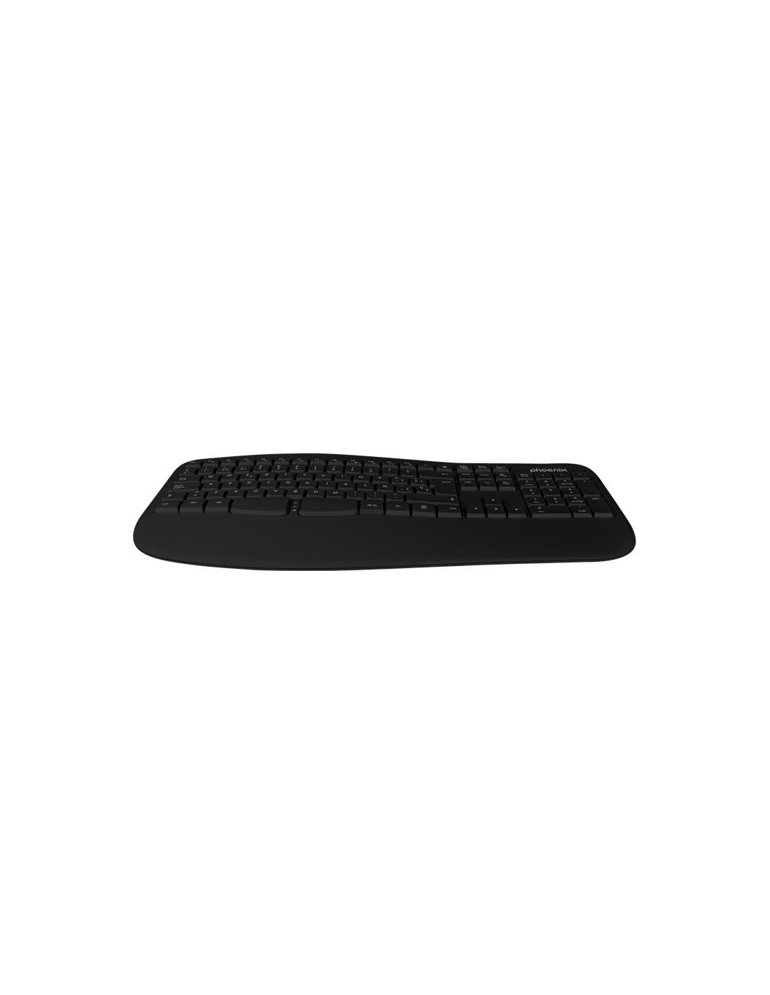 TECLADO PHOENIX K201 ERGONOMICO WIRELESS BLACK