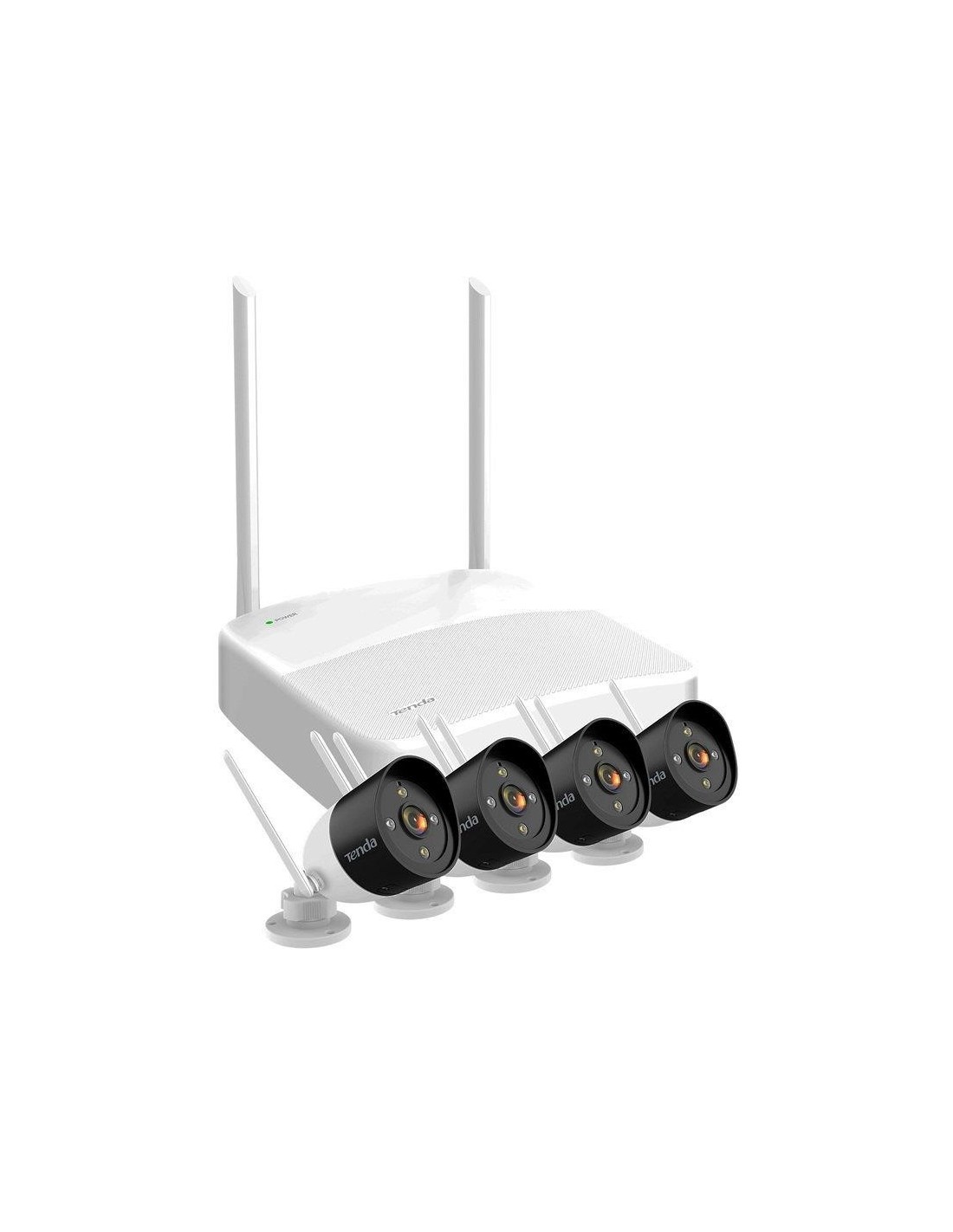 PACK CAMARA TENDA 4X CAMARA IP 2K 3MP IP66 + GRABADOR IP 4 CH