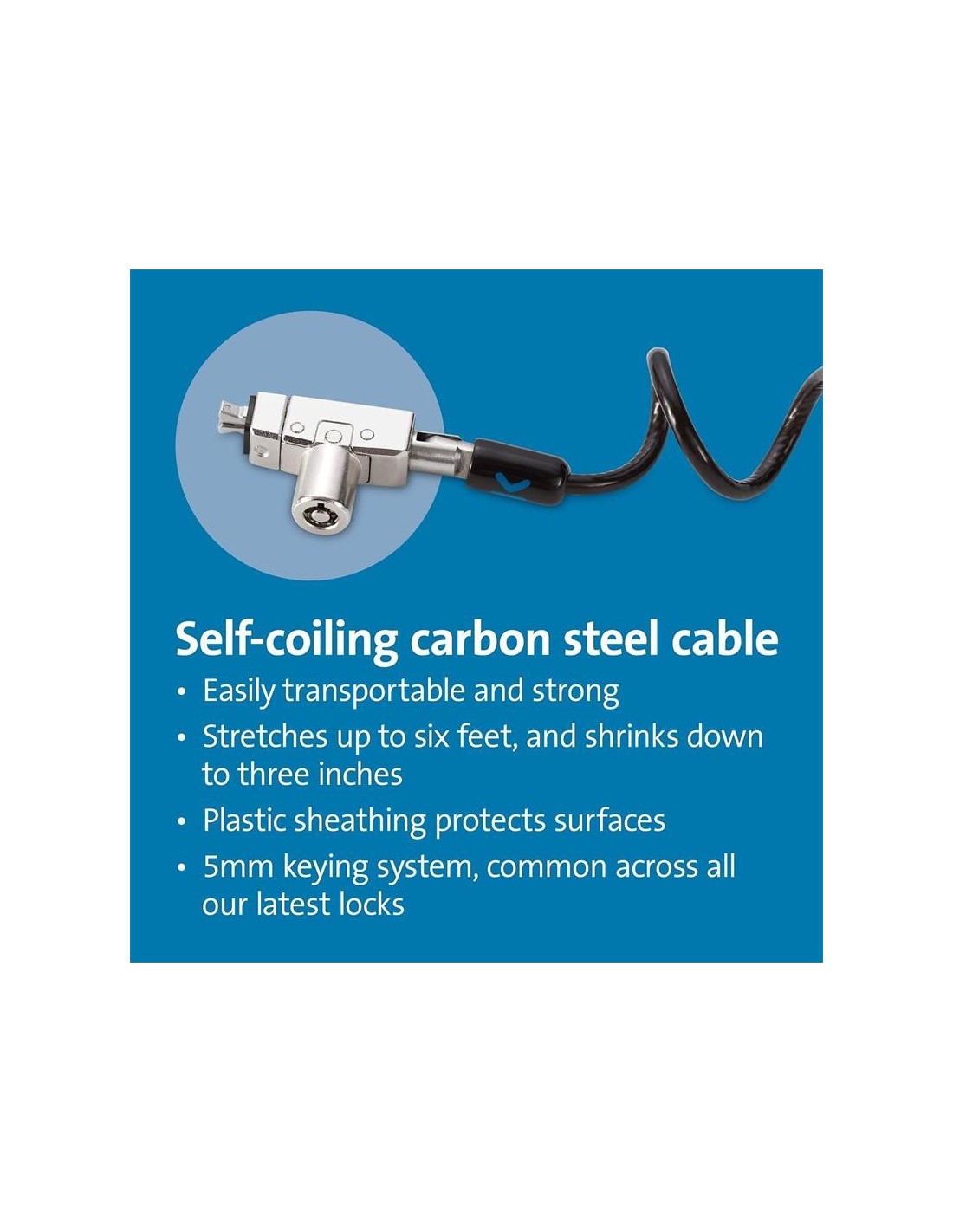 CABLE SEGURIDAD KENSINGTON PORTATIL WEDGE CON LLAVE
