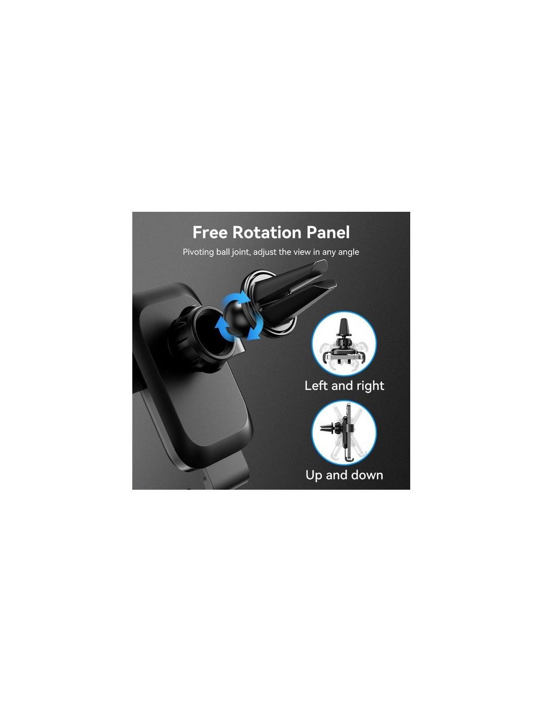 SOPORTE VENTION COCHE PARA SMARTPHONE 4.7-7.32 CLIP BLACK