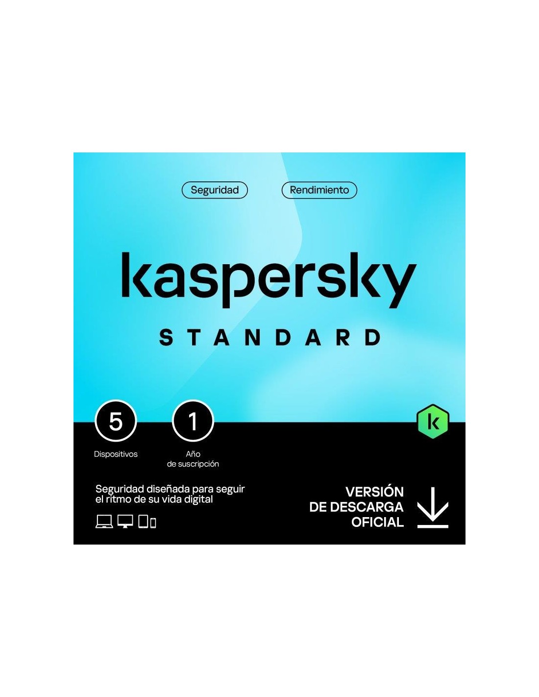 ANTIVIRUS KASPERSKY STANDARD 1YEAR 5L PC/MAC/ANDROID/IOS L.ELECTRONICA