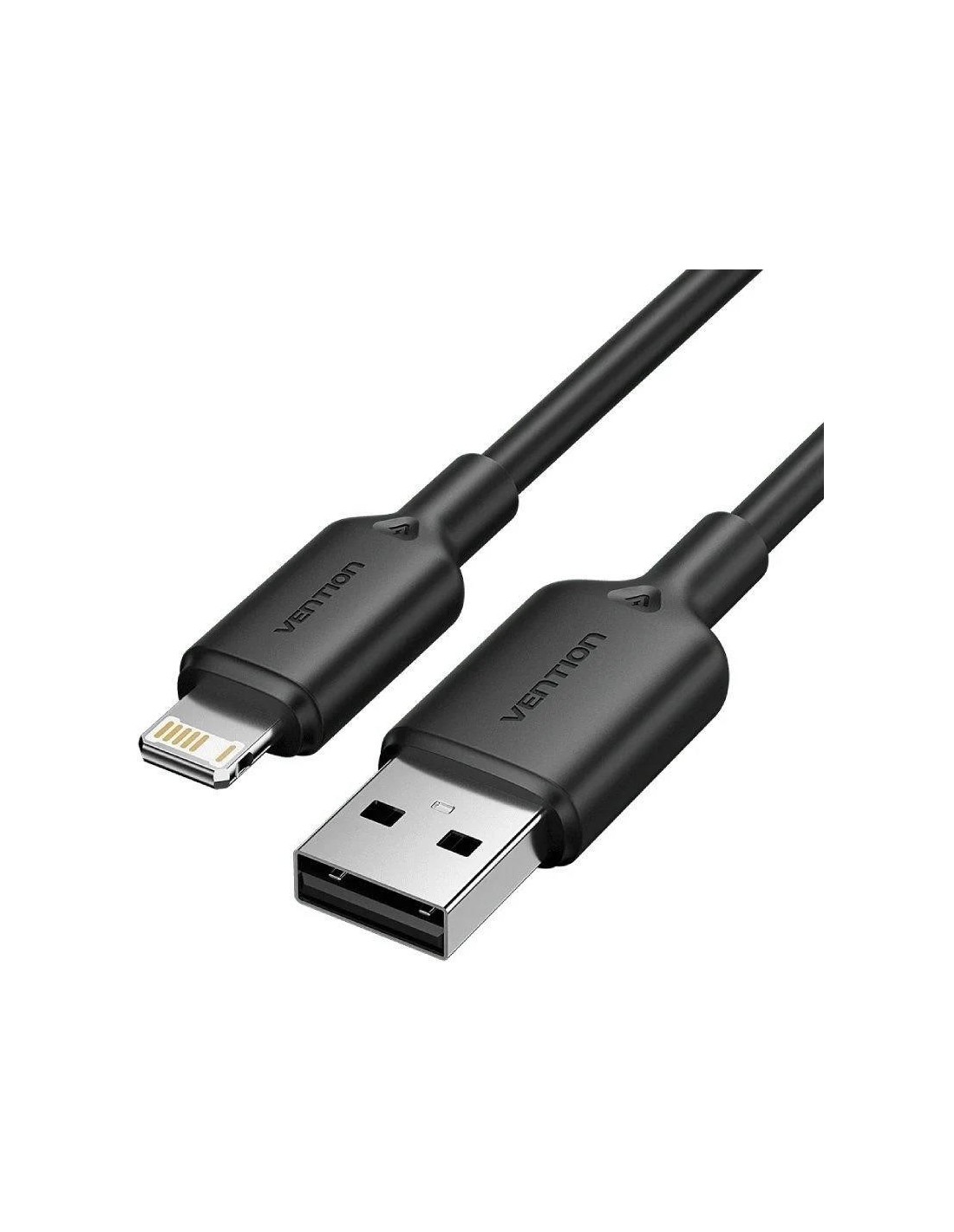 CABLE VENTION USB-A 2.0 - LIGHTNING 2.4A 1M BLACK