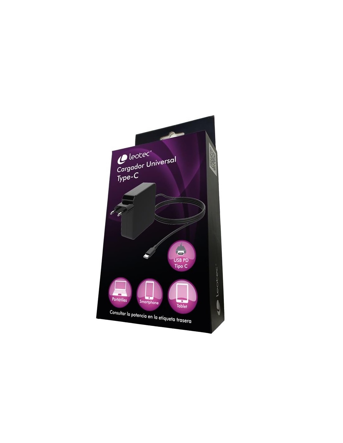 CARGADOR PORTATIL LEOTEC 90W AUTOMATICO USB-C TYPE C