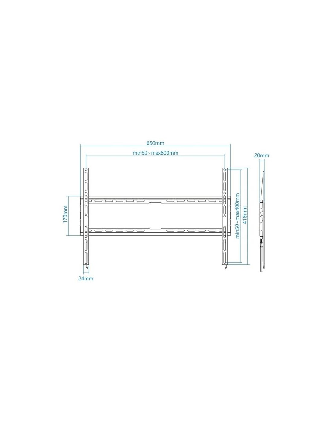 SOPORTE TV MONITOR TOOQ 37-80 45KG BLACK