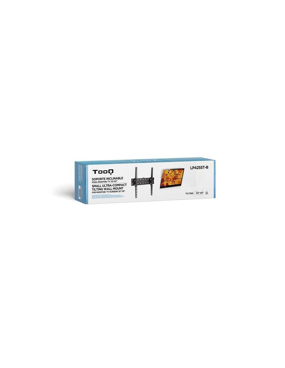 SOPORTE PARED TV/MONITOR TOOQ 32-55 40KG INCLINABLE BLACK