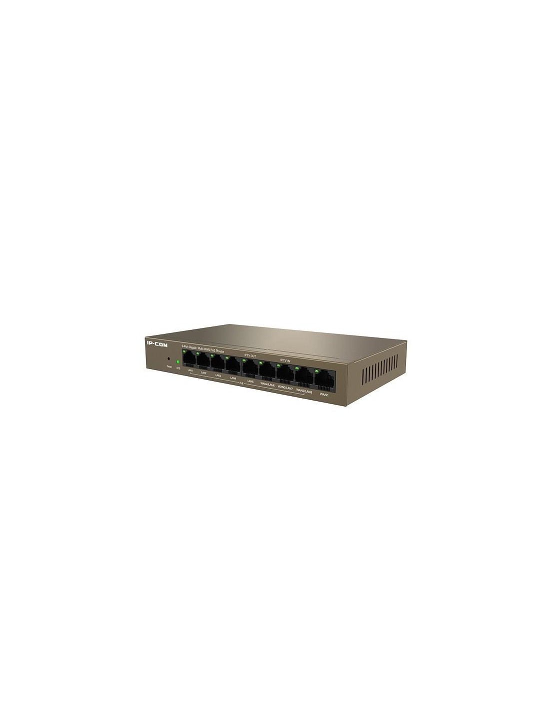 SWITCH IP-COM GIGABIT 9 PUERTOS POE GESTIONABLE METAL