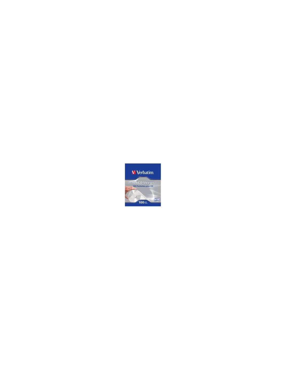 CAJA DE 100 SOBRES PARA CD VERBATIM VENTANA PARA VISUALIZAR CONTENIDO ALETA DE SEGURIDAD PARA CIERRE AREA ETIQUETABLE 49976