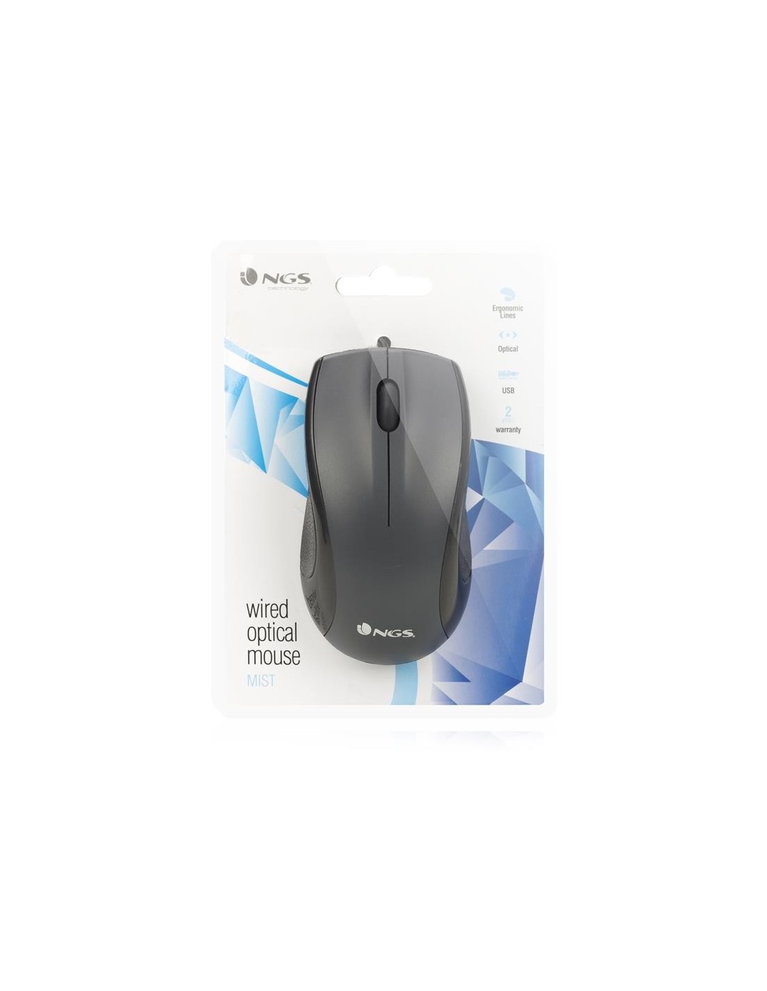 RATON NGS MIST USB OPTICO BLACK