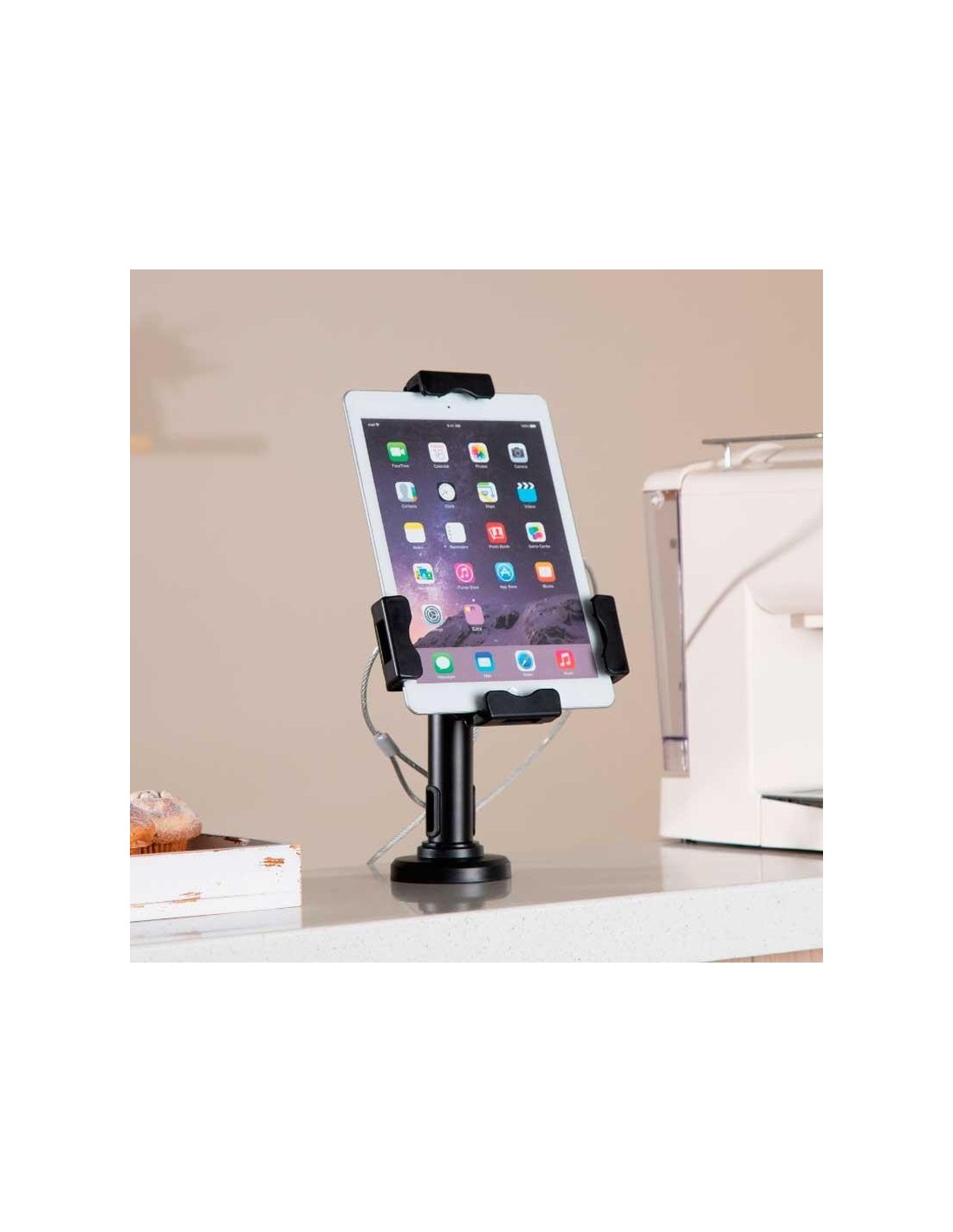 SOPORTE AISENS CON ANTIRROBO PARA TABLET 8-11 BLACK