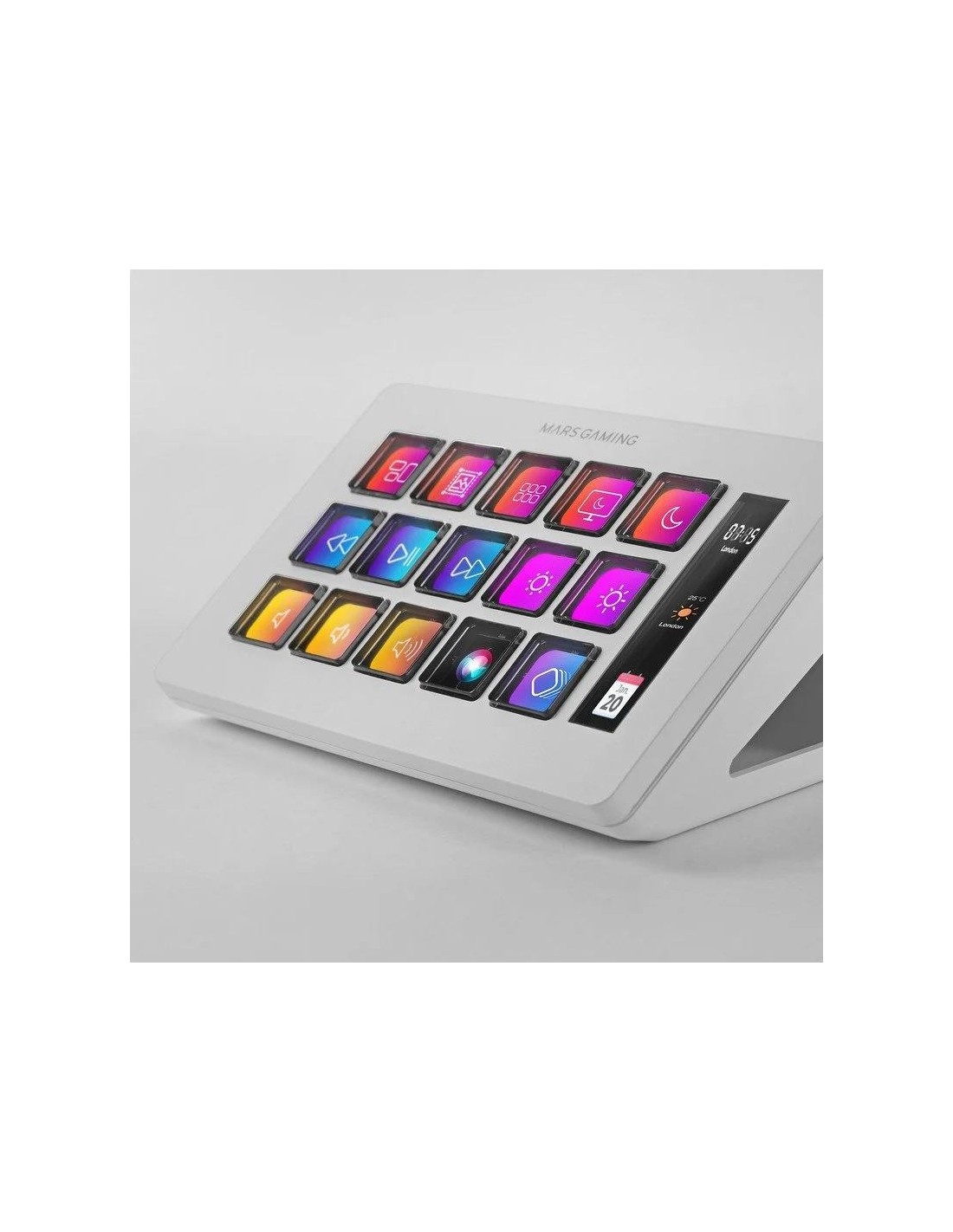 STREAM DECK MARS GAMING 15 TECLAS PERSONALIZABLES PANTALLA LCD WHITE