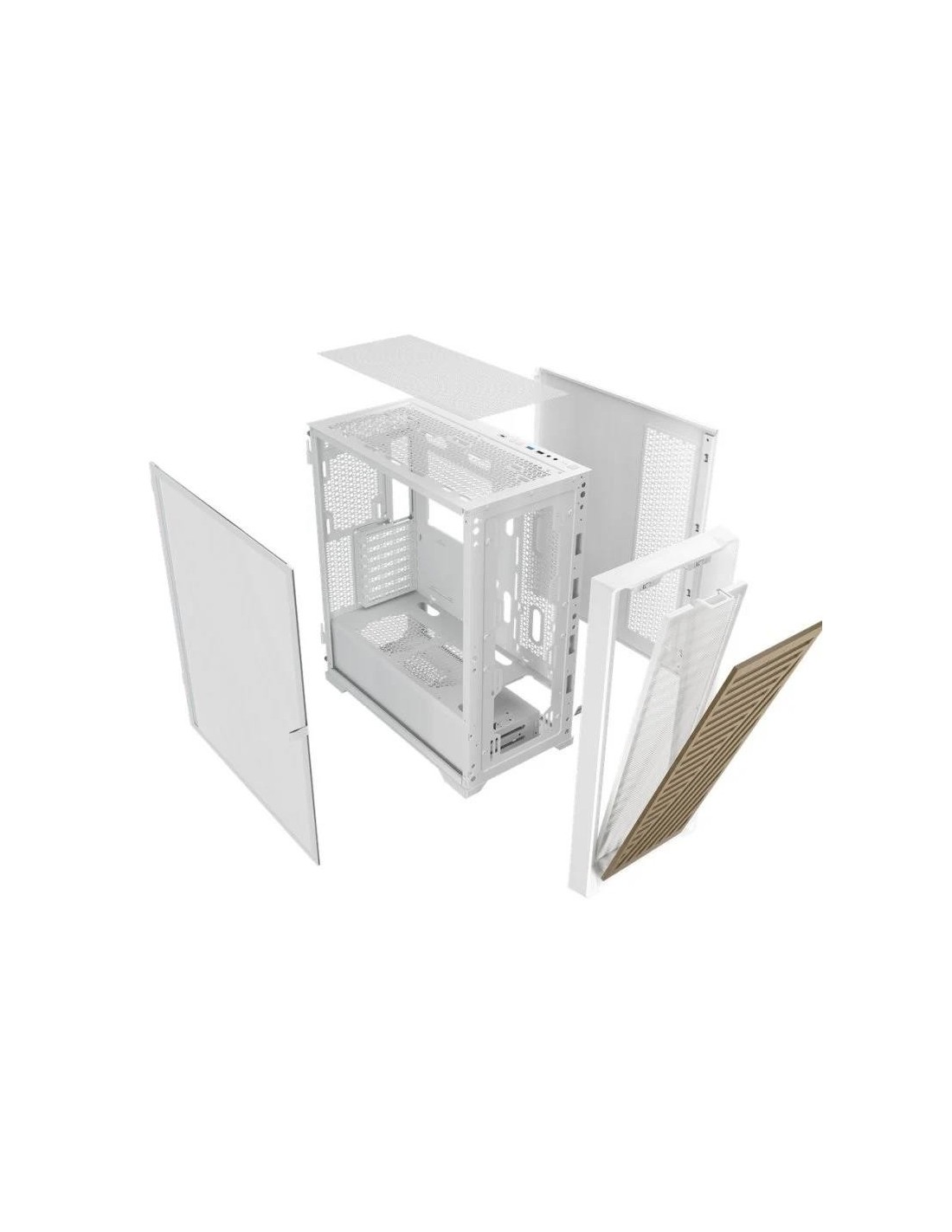 CAJA ORDENADOR GAMING PHOENIX ARTISAN NOBLE WHITE FRONTAL MADERA ATX
