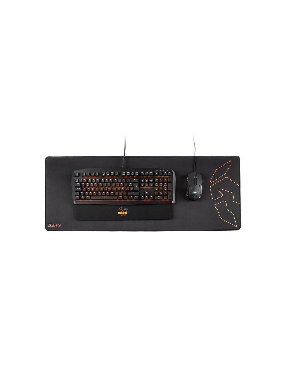 ALFOMBRILLA GAMING KROM KNOUT XL 900X350MM BLACK