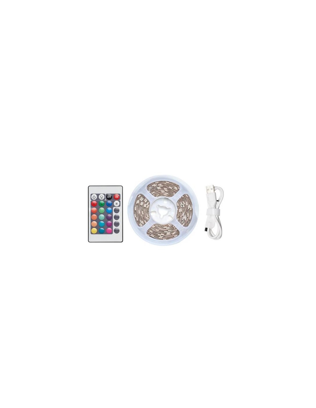 TIRA LED VENTION RGB CONTROL REMOTO 5V 5M WHITE