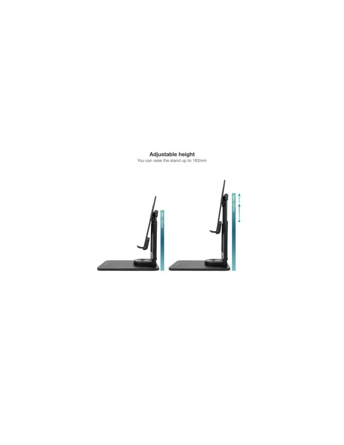 SOPORTE SOBREMESA TOOQ AJUSTABLE PARA SMARTPHONE/TABLET HASTA 13 BLACK