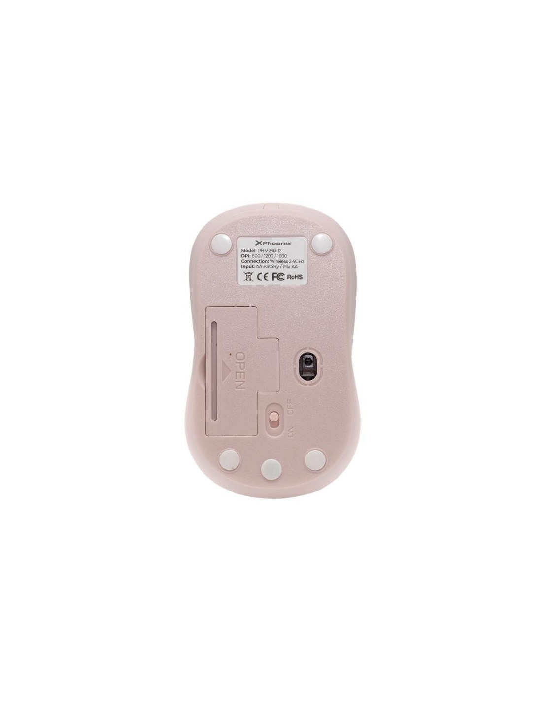 RATON PHOENIX 2.4 GHz 1600DPI WIRELESS PINK