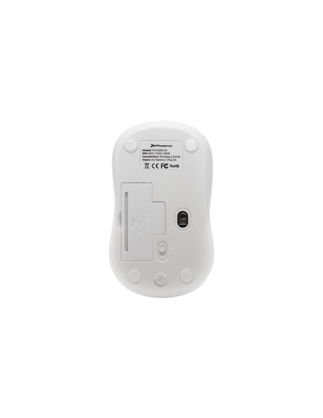 RATON PHOENIX 2.4 GHz 1600DPI WIRELESS WHITE