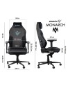 SILLA GAMING PHOENIX TELA MONARCH TALLA R BLACK/BLUE