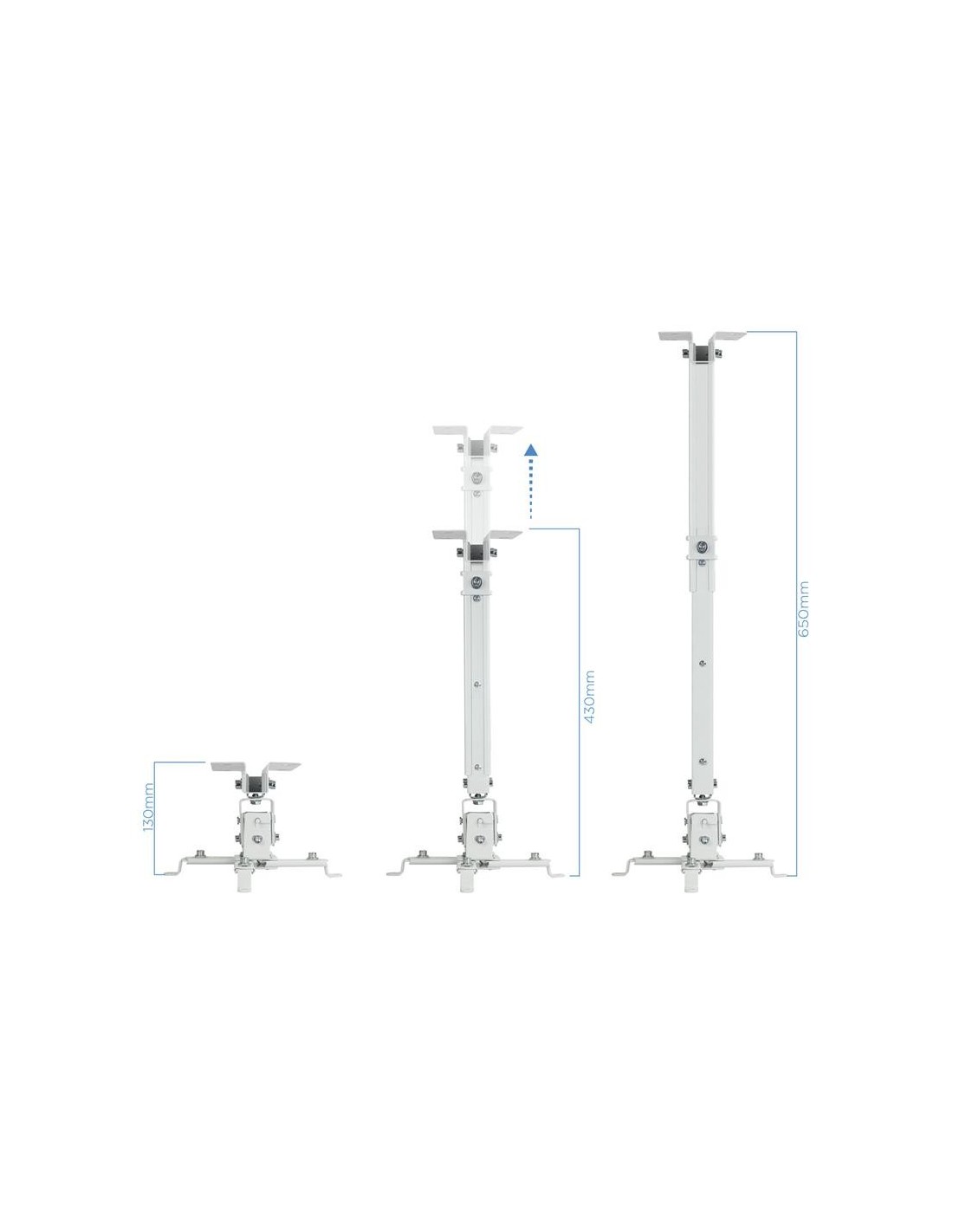 SOPORTE PROYECTOR TOOQ TECHO INCLINABLE WHITE