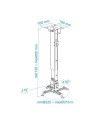 SOPORTE PROYECTOR TOOQ TECHO INCLINABLE WHITE