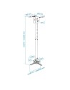 SOPORTE PROYECTOR TOOQ TECHO GIRATORIO E INCLINABLE BLACK