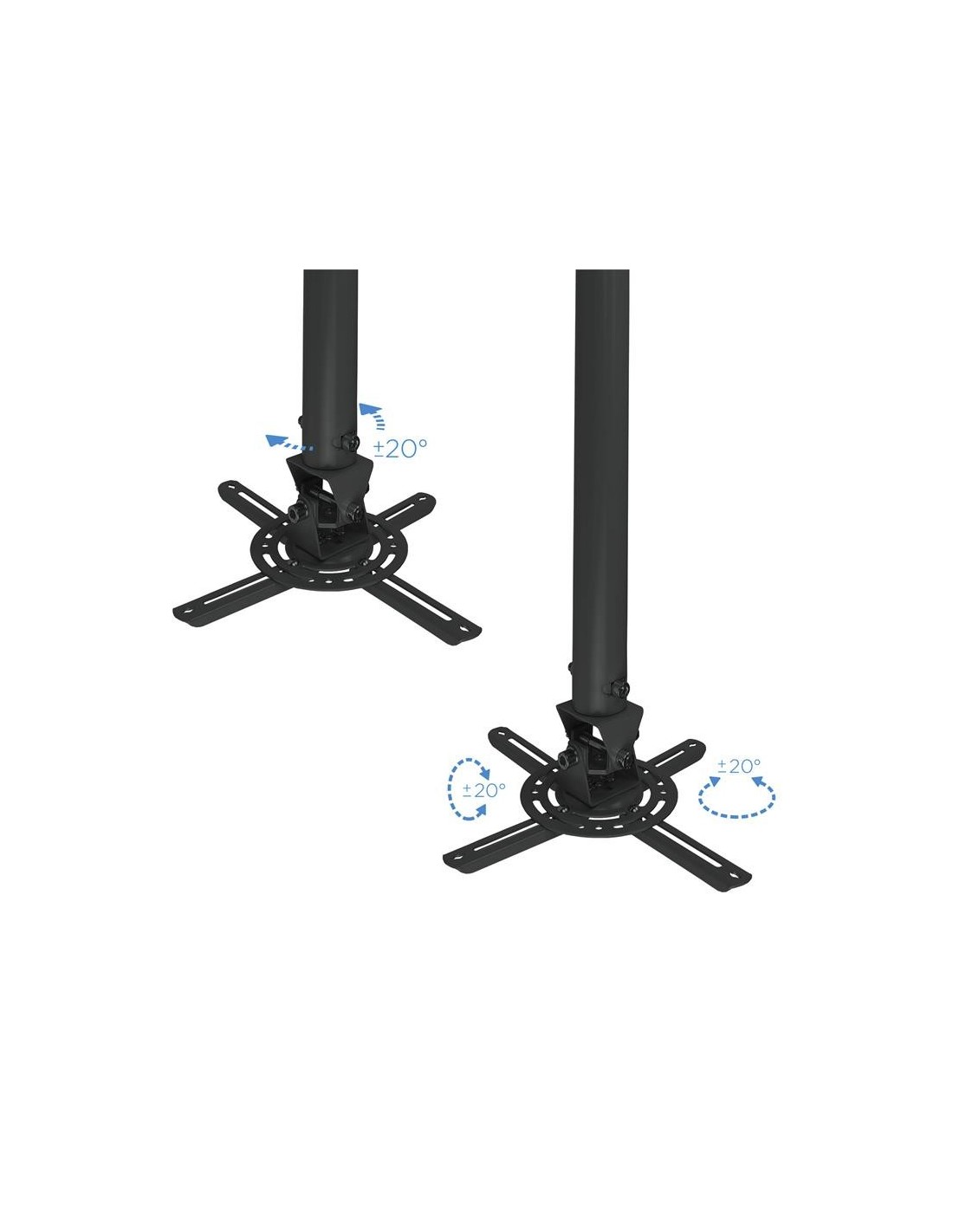 SOPORTE PROYECTOR TOOQ TECHO GIRATORIO E INCLINABLE BLACK