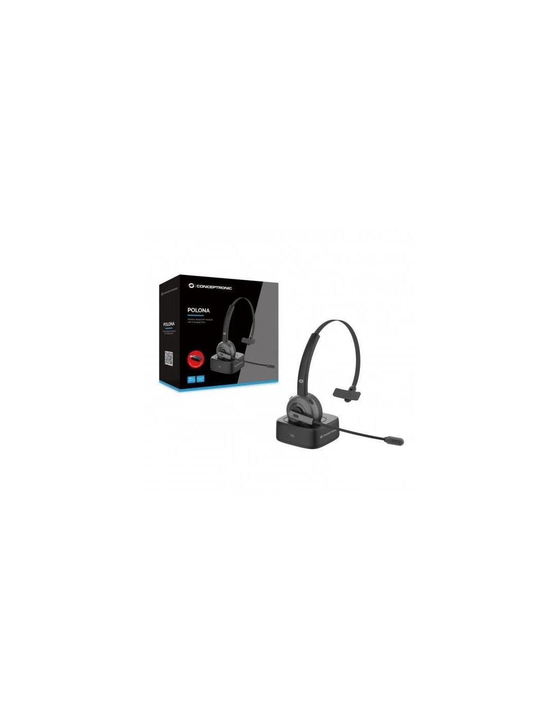 AURICULARES + MICROFONO CONCEPTRONIC CON BASE DE CARGA BLUETOOTH MONOAURAL