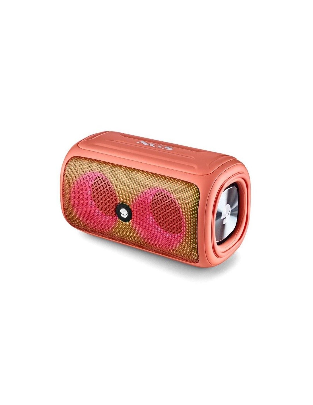 ALTAVOCES NGS ROLLER BEAST RGB PORTATIL WATERPROOF IPX5/BT/USB/AUX/FM CORAL