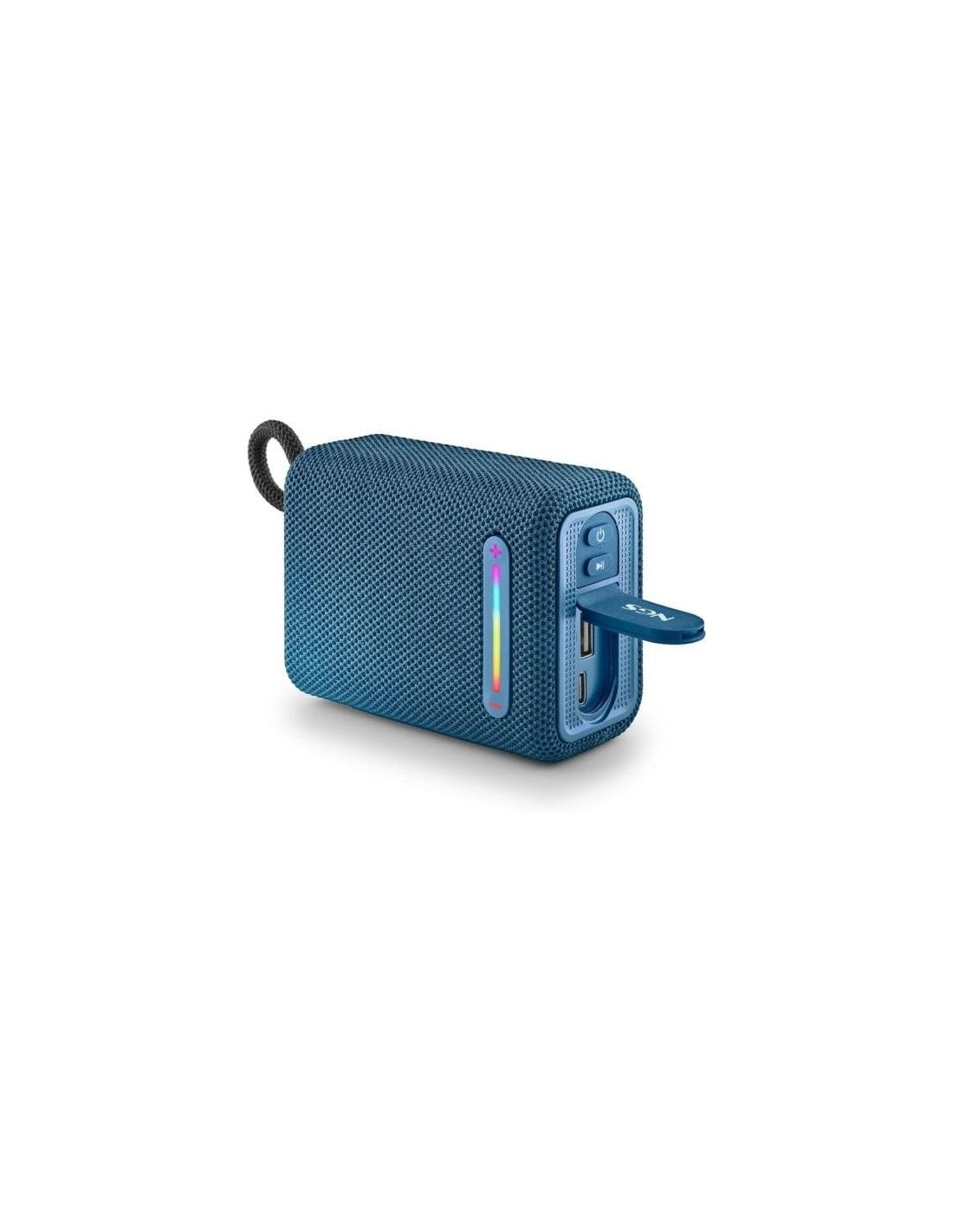 ALTAVOCES NGS ROLLER FURIA RGB PORTATIL WATERPROOF IPX6/BT/USB/AUX BLUE