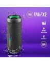 ALTAVOCES NGS ROLLER FURIA 2 RGB PORTATIL WATERPROOF IPX7/BT/USB/AUX BLACK