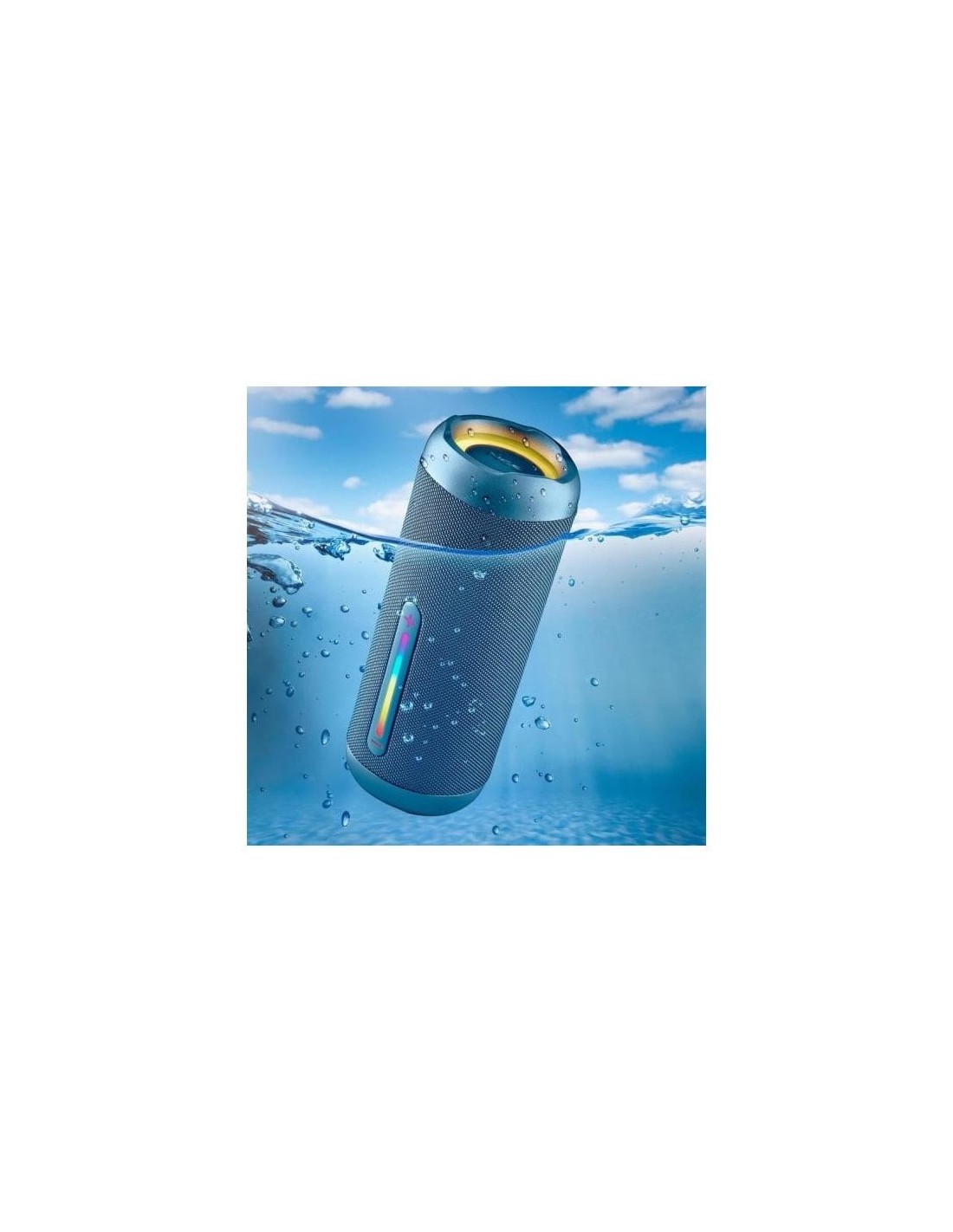 ALTAVOCES NGS ROLLER FURIA 2 RGB PORTATIL WATERPROOF IPX7/BT/USB/AUX BLUE