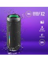 ALTAVOCES NGS ROLLER FURIA 2 RGB PORTATIL WATERPROOF IPX7/BT/USB/AUX BLACK