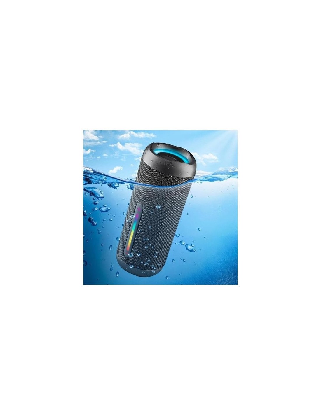 ALTAVOCES NGS ROLLER FURIA 3 RGB PORTATIL WATERPROOF 60W IPX7/BT/USB BLACK